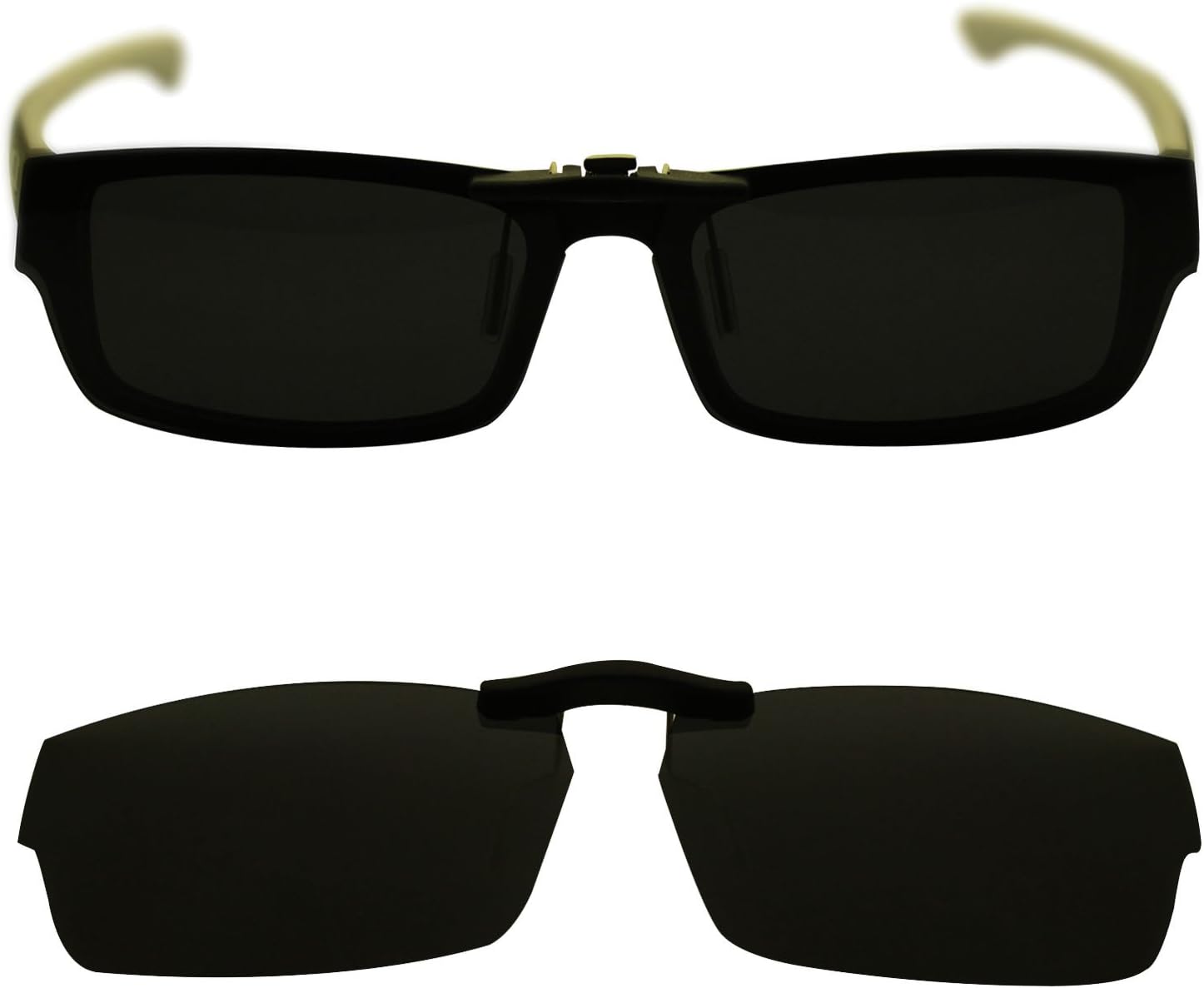 oGeee Custom Polarized Clip On Sunglasses for Oakley Tailspin 55 OX1099 55-18-140 (Black)