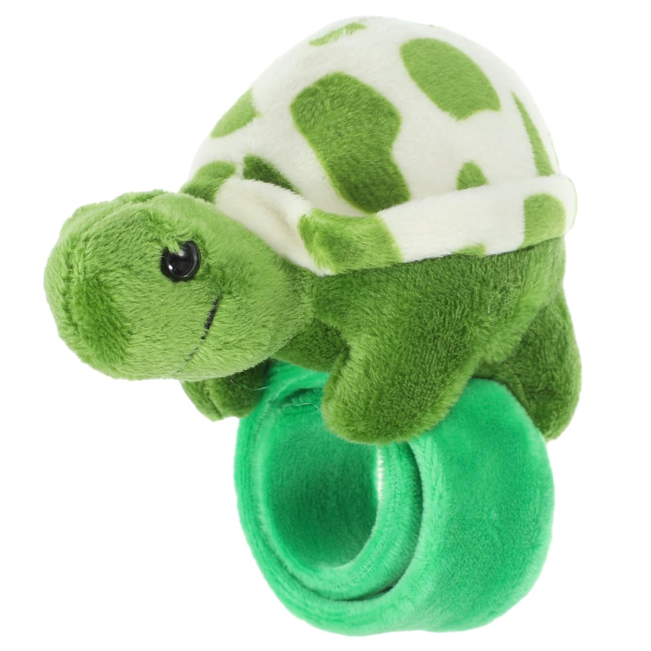 WOONEKY Stuffed Turtle Slap Bracelet Soft Plush Animal Wristband for Kids Birthday Party Dress-up Accessories Snap Band