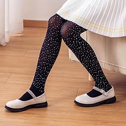 LUCKELF Girls Glitter Tights, Soft Opaque Tights