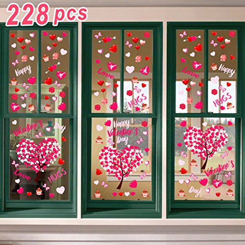 Ivenf 4ft x 4ft Extra Large Heart Valentine's Day Window Clings