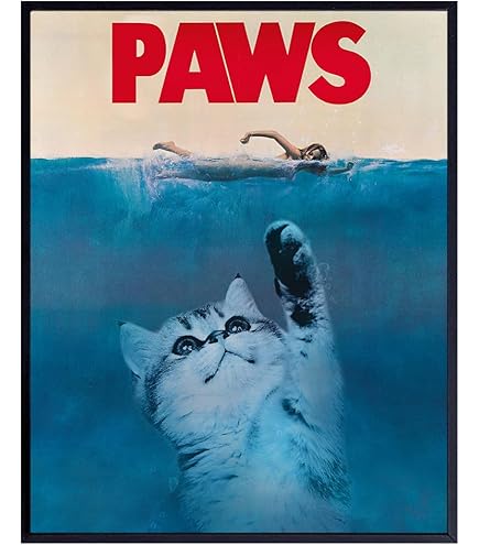 Amazon.com: Vintage Funny Cat Wall Art & Decor - Catzilla Japanese