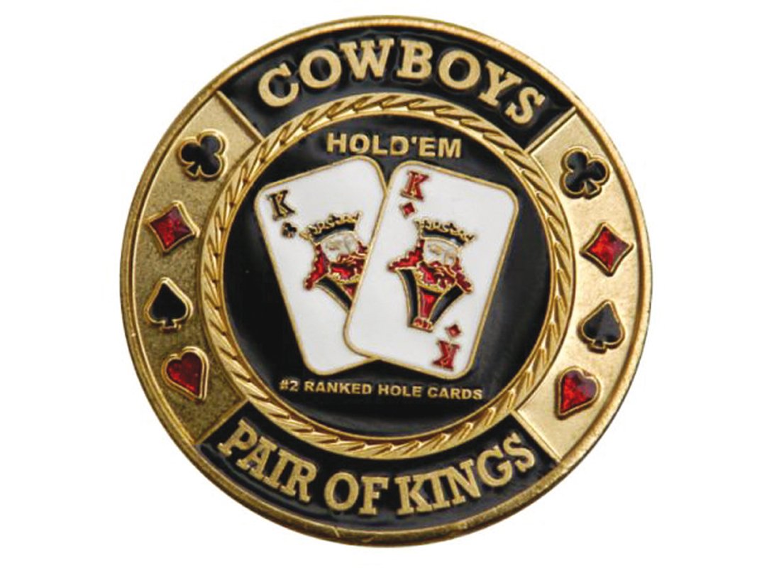 Poker Card Guard "Cowboys" Real Gold Plated