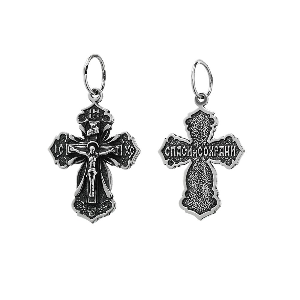 NKlaus 925 sterling silver cross orthodox crucifix pendant faith symbol 6215 baptism
