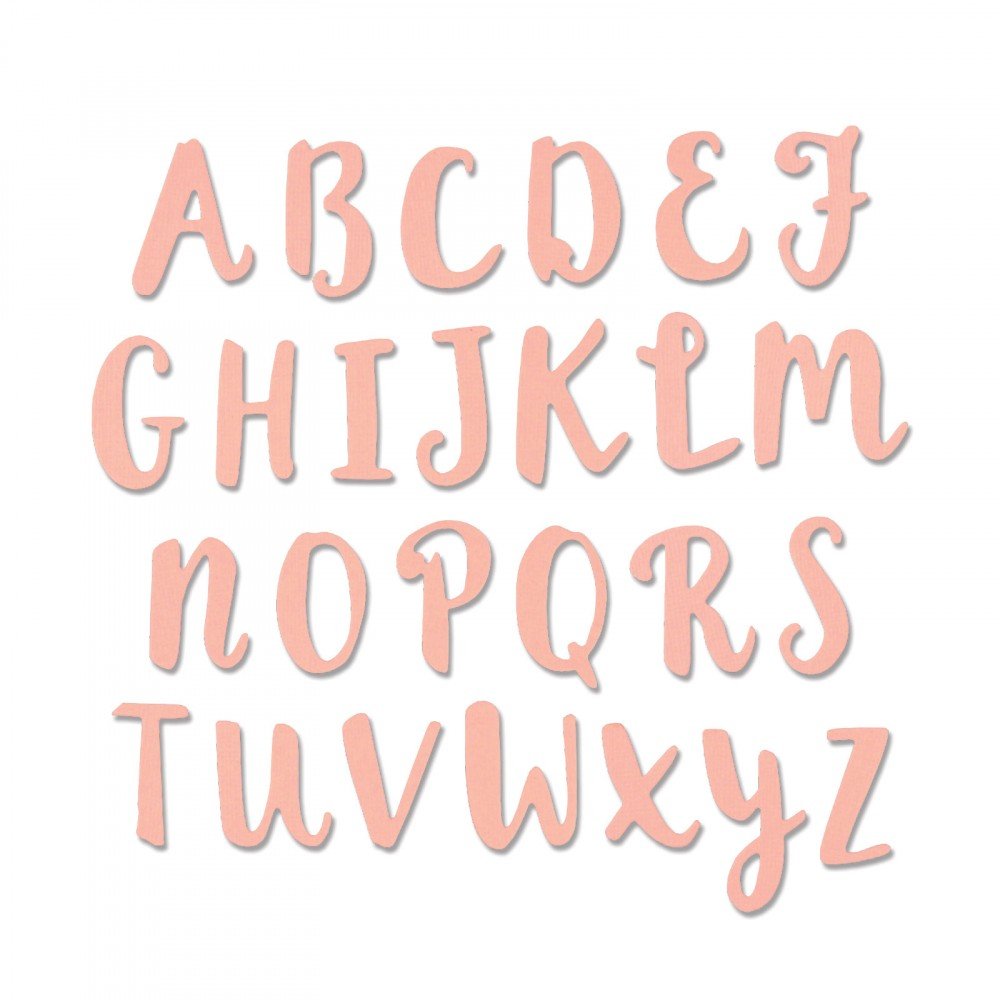 Sizzix Thinlits Die Set 26PK-Brush Capital Alpha by Debi Potter, Steel, Multicolour, 25.6 x 14.5 x 0.2 cm