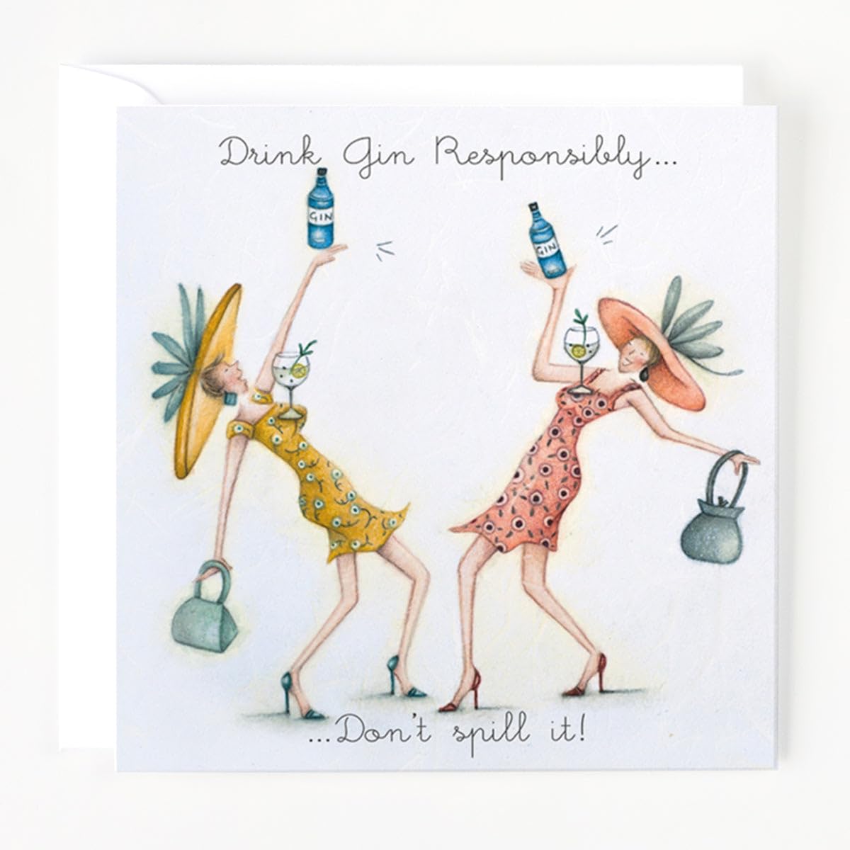 Berni Parker Gin Birthday Card - Drink Gin Responsibly.Don't Spill It