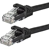 Monoprice Flexboot Cat6 Ethernet Patch Cable - Network Internet Cord - RJ45, Stranded, 550Mhz, UTP, Pure Bare Copper Wire, 24AWG, 7ft, Black