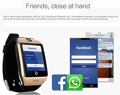 AGPtEK Q18s Bluetooth 3.0 Reloj Inteligente con con la cámara 01 ...