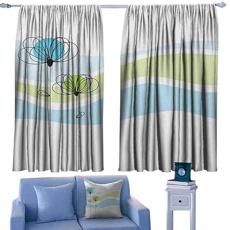 Amazon Com Paradisedecor Doodle Kitchen Curtains Summer Flowers