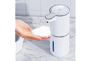 AMYZAVLS Automatic Soap Foaming Dispenser,380ml Wall Mount Touchless 4 Gear Adjustable Electric Soap Dispenser,USB Rechargeable with Infrared Motion Sensor for Bathroom,Kitchen,Office