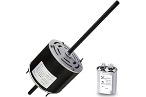 FLNGR RV AC Fan Motor with Capacitor, Replacement for Coleman Mach Rv Air Conditioner Motor, Replaces Fasco D1092, 1468-306, 1468-3069, 7184-0156, 7184-0432, 1/3 HP, 115 Volts, 1675 RPM