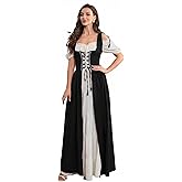 Abaowedding Renaissance Costume Women Medieval Dress Renaissance Pirate Irish Ren Faire Dresses