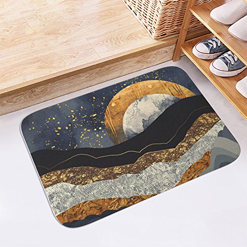 yanQxIzbiu Super Soft Indoor Rugs Living Room Carpets Moon Lion Grid Pattern Bathroom Kitchen Door Anti-Slip Floor Mat Rugs Carpet Pad - 2# - Thumbnail 5