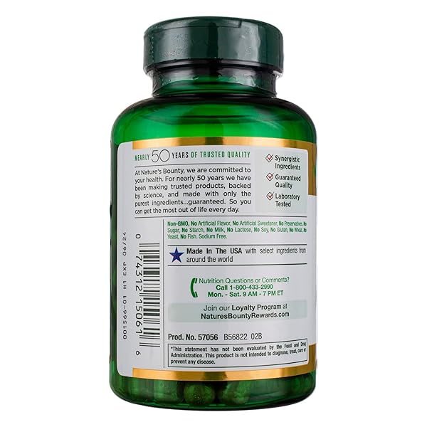 NATURE’S BOUNTY CINNAMON 2000MG PLUS CHROMIUM, SUGAR METABOLISM SUPPORT SUPPLEMENT, 60 CAPSULES