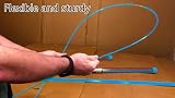 Poweka 16ft Fiberglass Fish Tape Electrical Cable Puller Kit 10 Poles 3/16" view 7