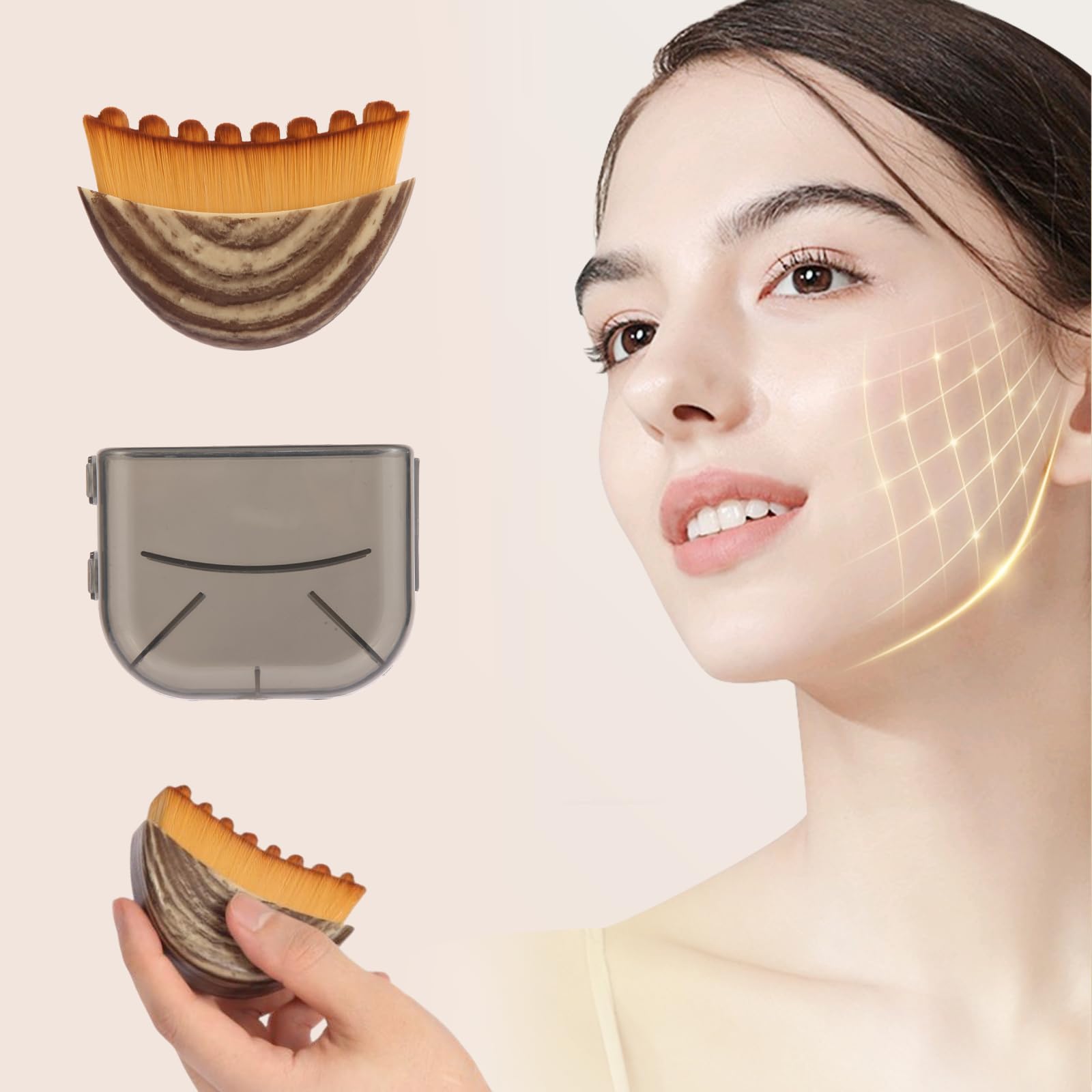 2 PCS Lymphatic Contour Face Brush, Loving Care Massager, Tightening & Lifting Lymphatic Drainage Face Brush, Relexing Facial Brush