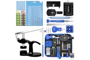 Professional Watch Repair Kit, GLDCAPA Watch Battery Replacement Kit, Watch Repair Tools with Carrying Case, Watch Link Removal Tool Kit, Watch Case Opener, Watch Press Set with 60pcs Watch Battery
