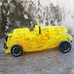 3D Vintage Car Crystal Puzzle, DIY Assembly Brain