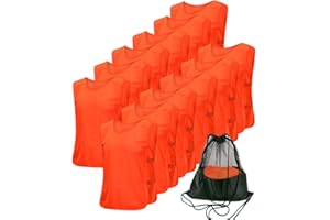 Antoyo Pinnies Adult Football Jersey, Adjustable Mesh Soccer Jersey