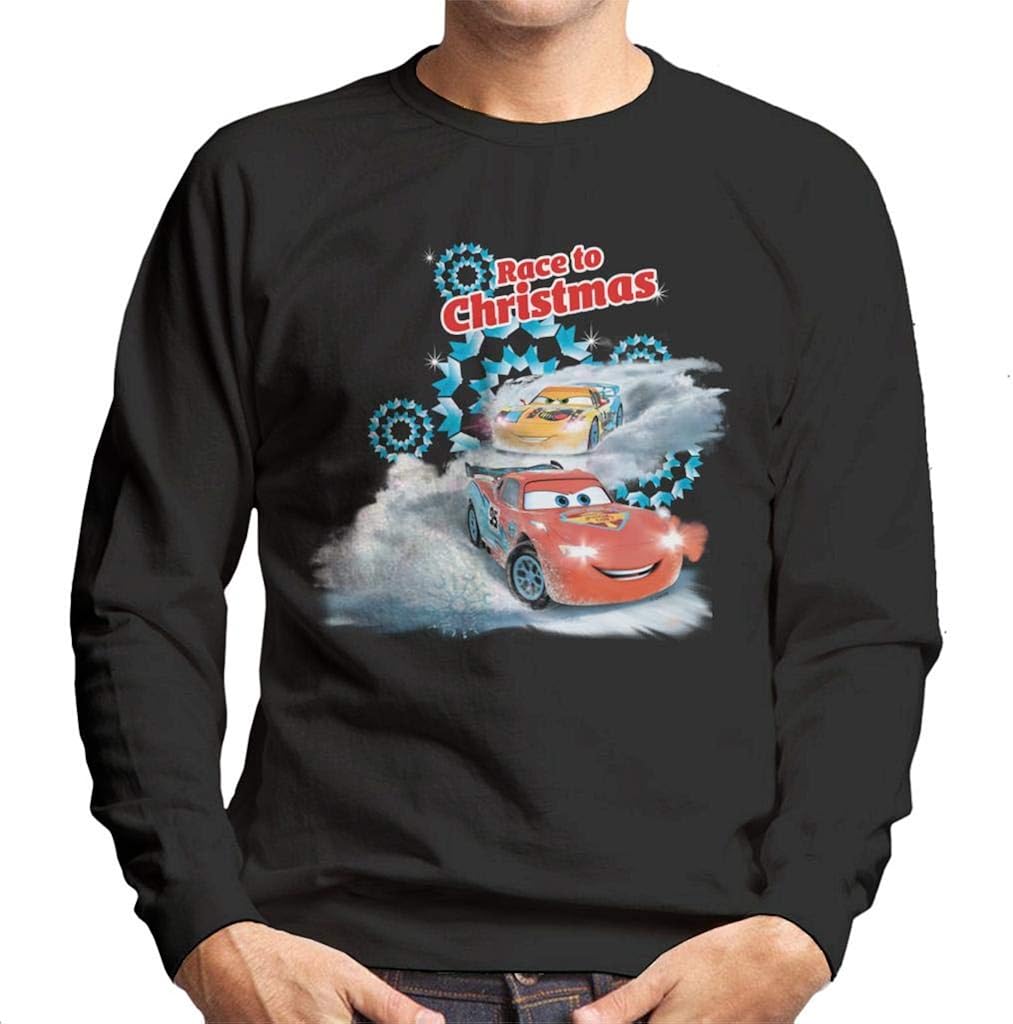 Disney Christmas Cars Race to Christmas Men's Sweatshirt Amazon.co.uk