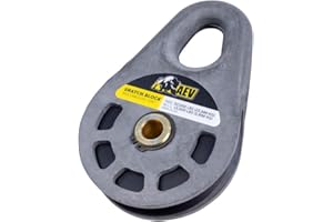 AEV Snatch Block Mid-Size/Full-Size - Breaking Strength: 52,000lbs Snatch Block can be Used with Both a Traditional Steel Cable or a Synthetic Winch line Max Cable Diameter: 7/16"
