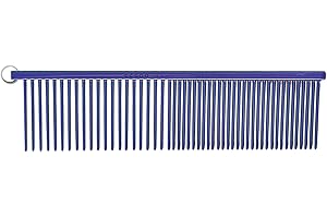 Resco Professional Anti-Static Best Dog, Cat, Pet Grooming Comb, Medium/Coarse Tooth Spacing, 1.5-Inch Pins, Candy Blue