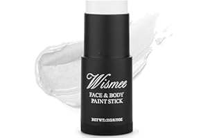 Wismee Clown White Face Paint Stick,Full-coverage White Body Paint Makeup for Halloween Cosplay Joker Zombie Vampire Skeleton Clown SFX Makeup