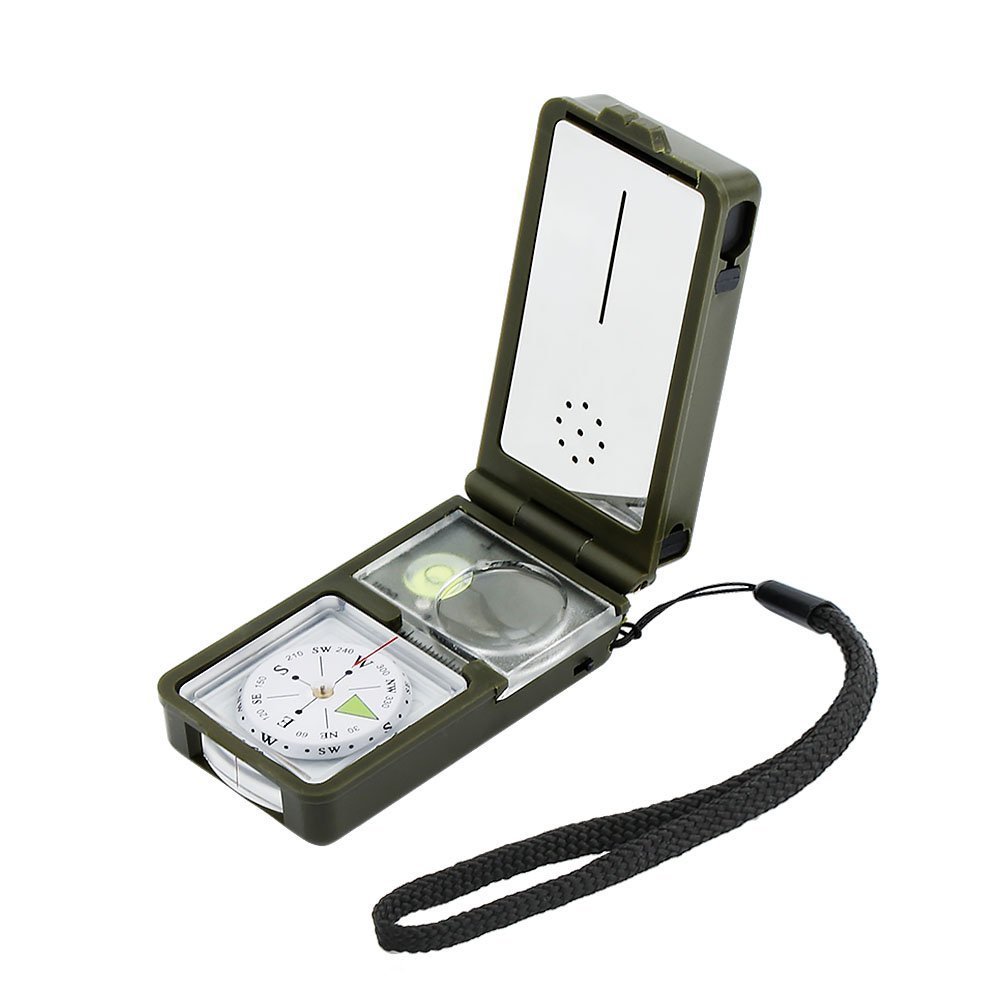 OFKPO 10 in 1 Multifunction Compass Kit, The Survival Compass Thermometer for Camping Hiking Travel Activities