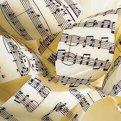 PCB Chocolate Transfer Sheet: Musical Notes, Brown
