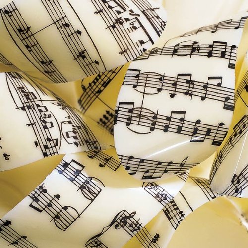 PCB Chocolate Transfer Sheet: Musical Notes, Brown