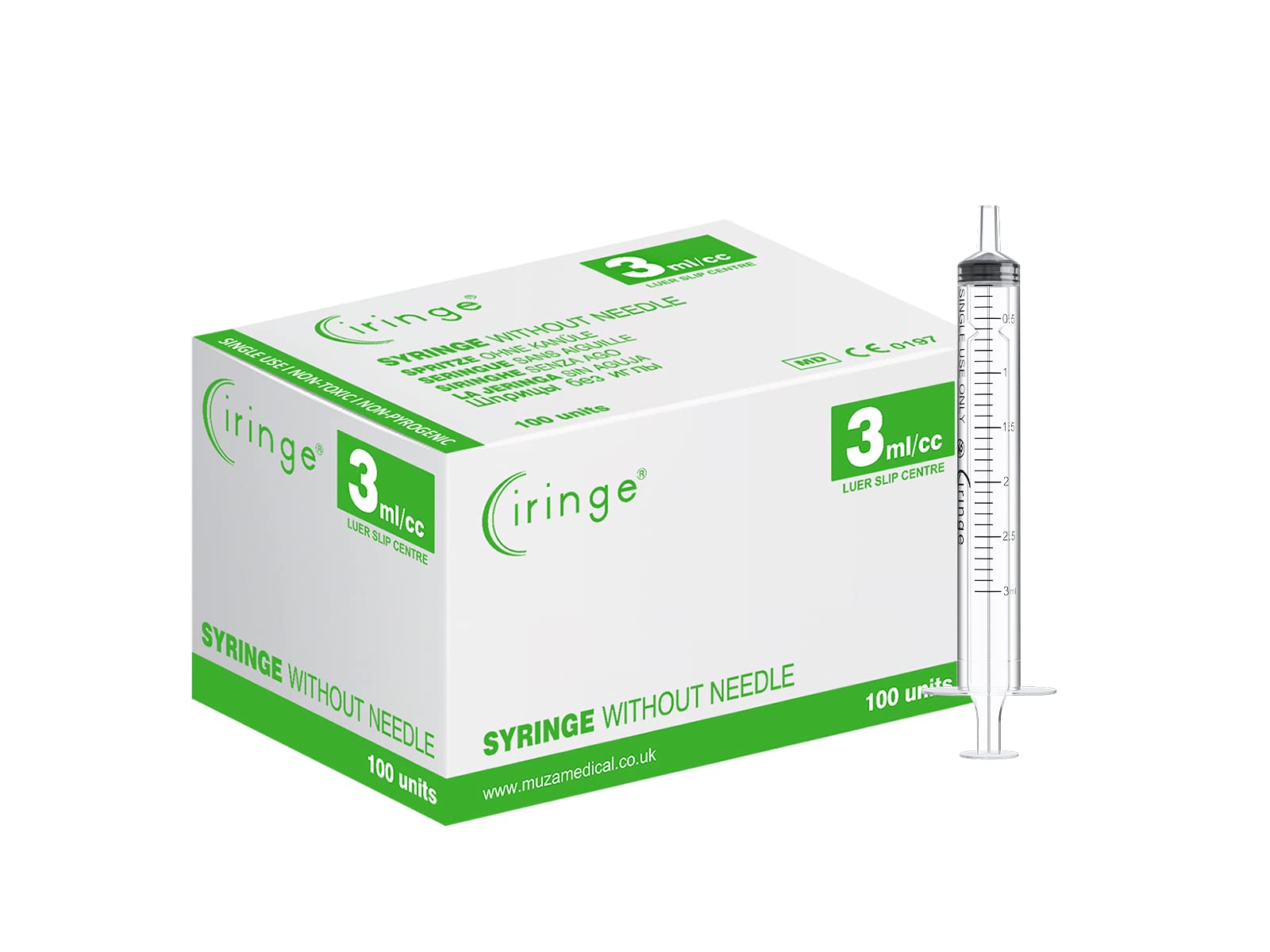 Ciringe 3 ml Syringe - Pack of 100