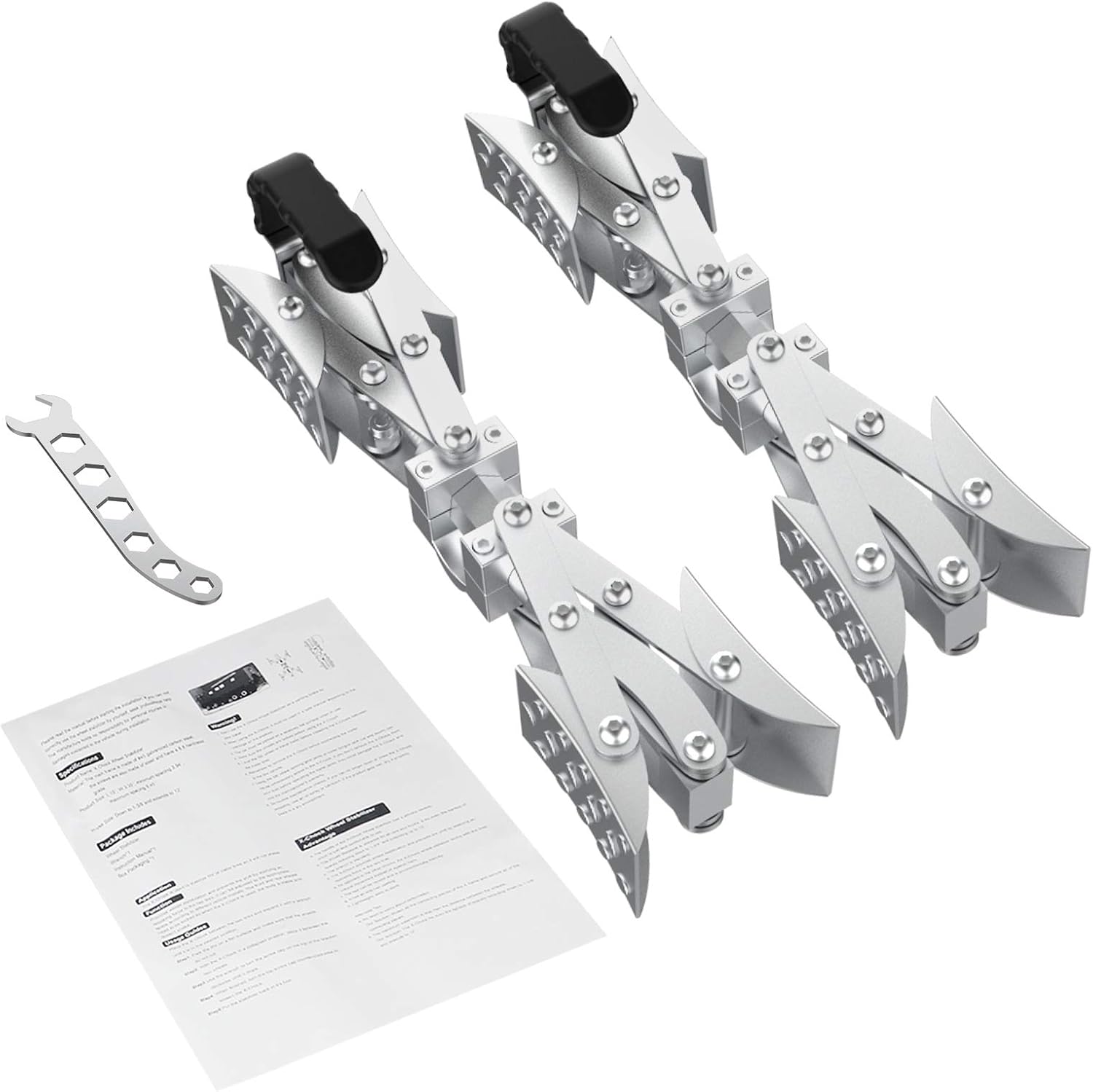 Sulythw X-Chock Wheel Stabilizer, RV Tire Stabilizers Locking Chock for Campers Travel Trailers Trucks with Standard Wrench, Faster Than Traditional,1 Pair: Automotive