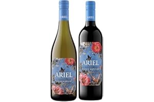 GODPSMUSIC Ariel Cabernet & Chardonnay Non-Alcoholic Red & White Wine Experience Bundle with Chromacast Pop Socket, Seasonal Wine Pairings & Recipes, 2 Pack