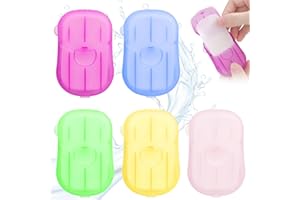 TypoGrove 500PCS Eco Travel Soap Leaves, Portable Cleanser with 5 Scents, Paper Hand Cleaner Fragrance Color Soap Paper, Biodegradable Hand Washing Sheets for Camping/Hiking (6.5x4cm)