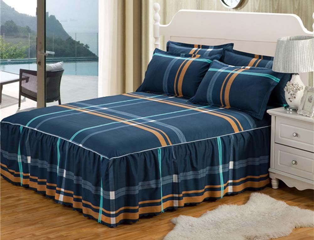 Nattey British Style Bedding Fitted Sheet (Bed Skirt)/Valance (Twin Extra Long)