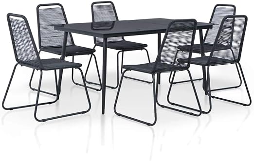 Festnight Salon De Jardin En Resine Tressee 7 Pcs Pour Jardin