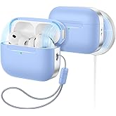ESR for AirPods Pro 3 Case, Compatible with MagSafe, Light Blue | (USB-C) Magnetic Lid, Full Drop Protection Cover with Lanyard, Clear LED Indicator, Pulse Series