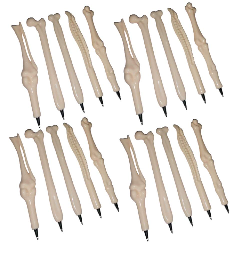 Novelty Nurse Pack of 20 Anatomical Bone Pens in Black Ink