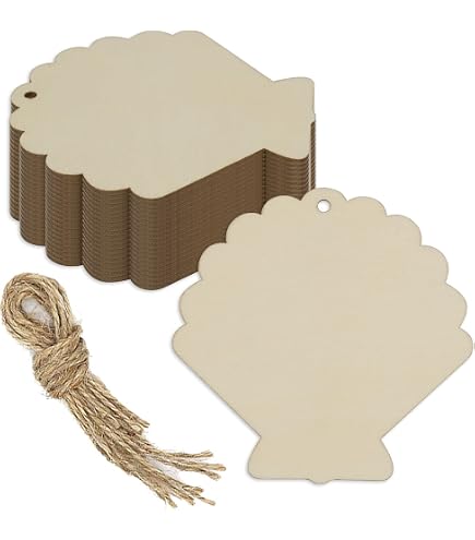 Arricraft 30 Pcs Unfinished Wooden Sea Turtle Shapes – Blank Wood Discs For DIY Crafts & Painting