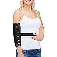 Elbow Splint for Cubital Tunnel Syndrome Ulnar Nerve Entrapment Adjustable Elbow Brace Immobilizer Stabilizer Tennis and Tendonitis for Woman and Men at Night Sleeping,Fits Left or Right Arm (L/XL)