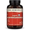 Dr. Mercola Organic Ashwagandha, 90 Servings (180 Capsules), Dietary Supplement, Supports Energy Production, Non-GMO, Certified USDA Organic