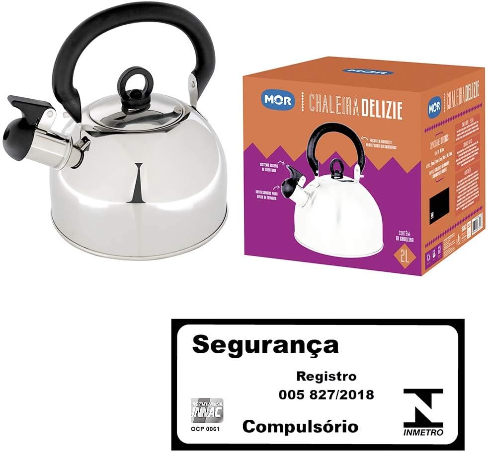 Chaleira Aço Inox Delizie Mor - 2 Litros