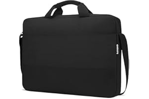 Lenovo Laptop Shoulder Bag T215 15.6 inch - Black- Slip Laptop Compartment - Front Zippered Pocket - Adjustable Strap