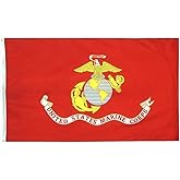 Annin Flagmakers U.S. Marine Corps Military Flag USA-Made to Official Specifications, Officially Licensed, 3 x 5 Feet (Model 3418)
