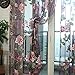 HOMEDECO Elegant Floral Sheer Curtain Retro Rose Window Panel Drape Scarf Valances 3979 inch