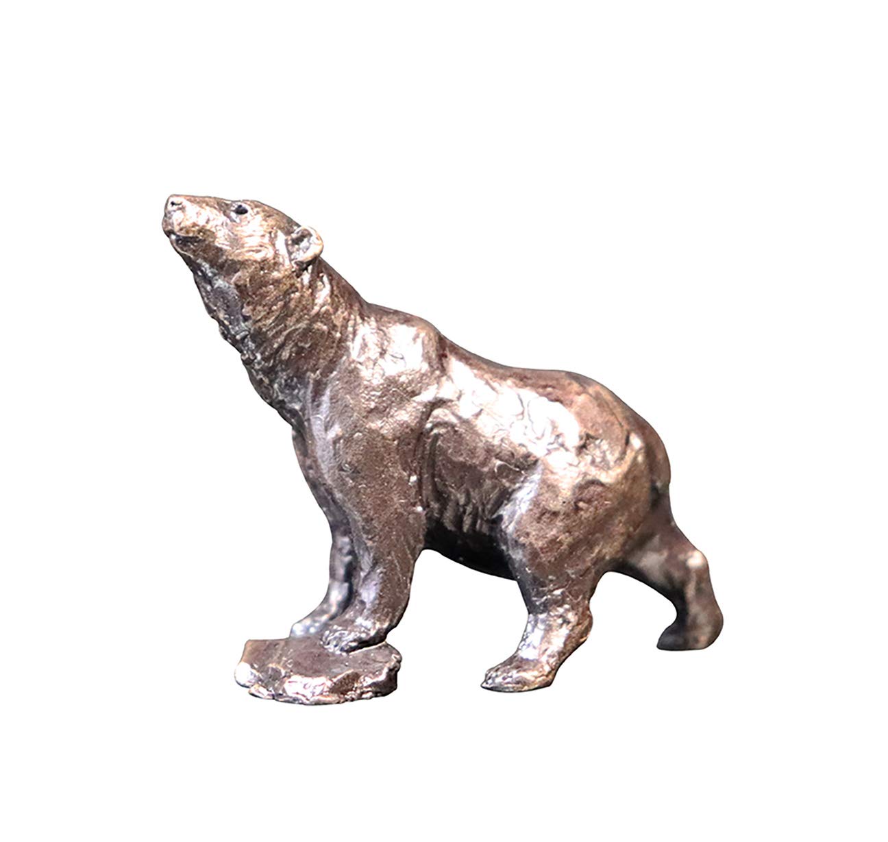 Richard Cooper 2091 Polar Bear Solid Bronze Miniature Figure - 4 x 3 x 2.2 cm