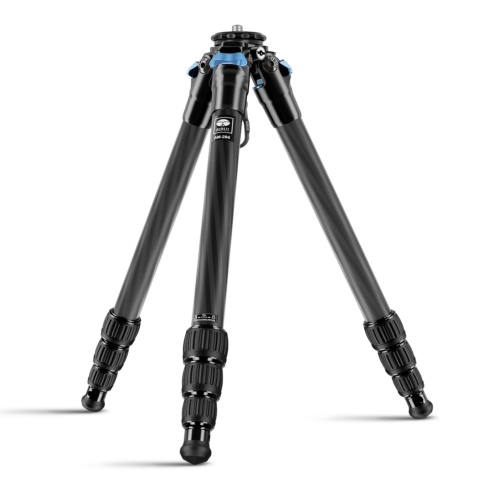 SIRUI AM-284 Carbon Fibre Tripod for Camera, Professional Travel Tripod for Photography, 4-Sections Twist Lock for Camera, DSLR, Camcorder, Smartphone, Max Load 15kg
