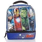 Marvel Avengers Dual Insulated Lunch Kit, Thor, Hulk, Iron Man, and Captain America