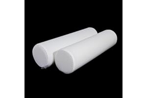 M MUTE TOUCH 2 Pack Round Massage Table Bolster Pillow Pad, Bolster Pillow, Round Pillows, Suitable for Earthlite Massage Table (White, 4.7''x19.6'')