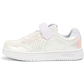 LUCKY STEP Kid's Glitter Walking Shoes Shiny Sparkly Sequins Fashion Sneakers Hook and Loop Athletic Unisex-Child Casual Running for Children/Boys/Girls