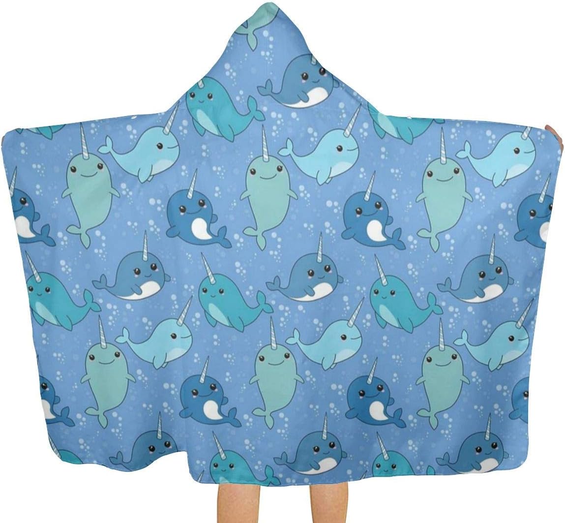 narwhal hooded towel